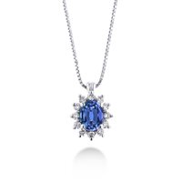 Collier Lux Gioielli Femme in Or blanc Zaffiro CLLK03030ZB;055;BI - CLLK03030ZB;055;BI